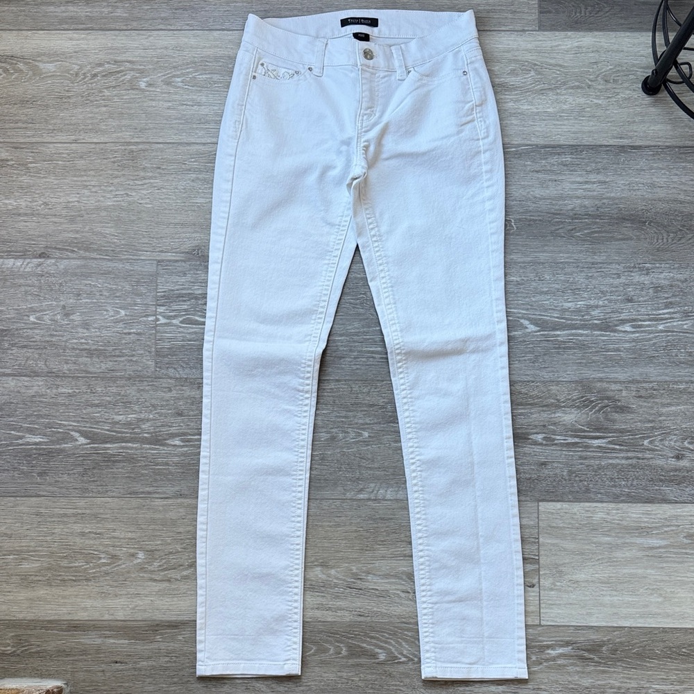 White House Black Market White Noir Slim Leg Jeans